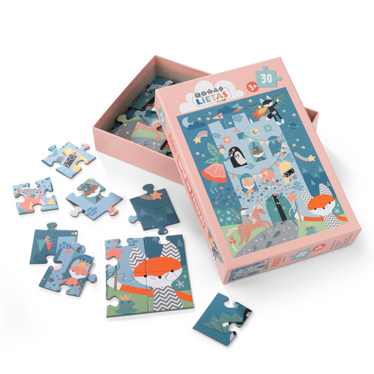 Puzle ar spīdumiem “Lapsa un pasakas”