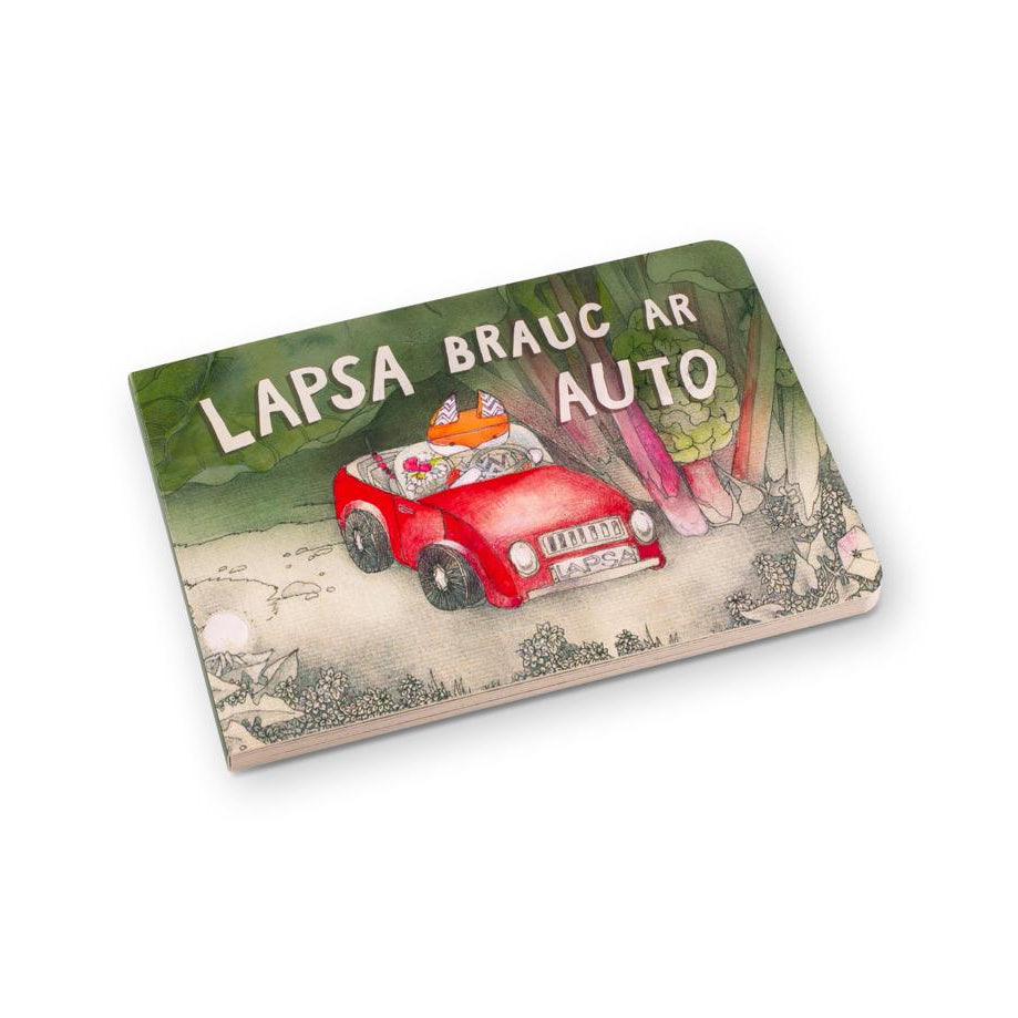 Kartona bilžu grāmata "Lapsa brauc ar auto"