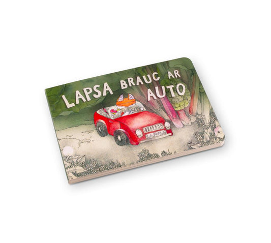 Kartona bilžu grāmata "Lapsa brauc ar auto"